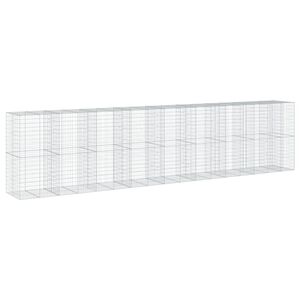 vidaXL Cesta de gaviones con cubierta hierro galvanizado 850x100x200cm