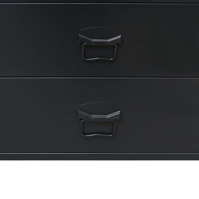 vidaXL Cajonera metálica de estilo industrial 78x40x93 cm negro