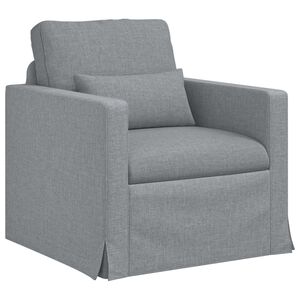 vidaXL Sof&aacute; Gris Claro 78 x 78 x 80 cm tela