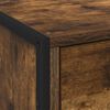 vidaXL Mesa de Noche Roble Humo 50 x 39.5 x 50 cm Madera contrachapada