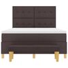 vidaXL Cama tipo Box Spring Marr&oacute;n oscuro 140 x 190 cm tela