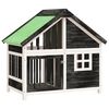 vidaXL Caseta para perros madera maciza de pino gris 96x60,5x87 cm