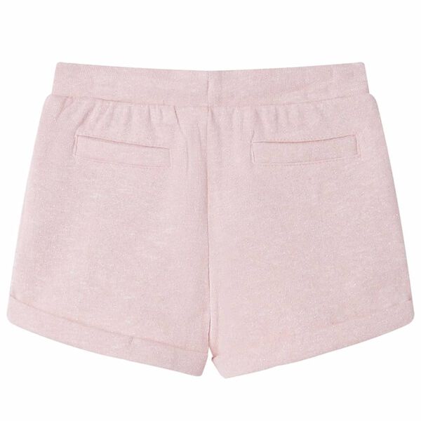 Pantalones cortos infantiles con cord&oacute;n rosa claro mixto 116