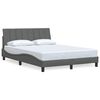 vidaXL Estructura de cama sin colch&oacute;n Hanko tela gris oscuro 120x200 cm