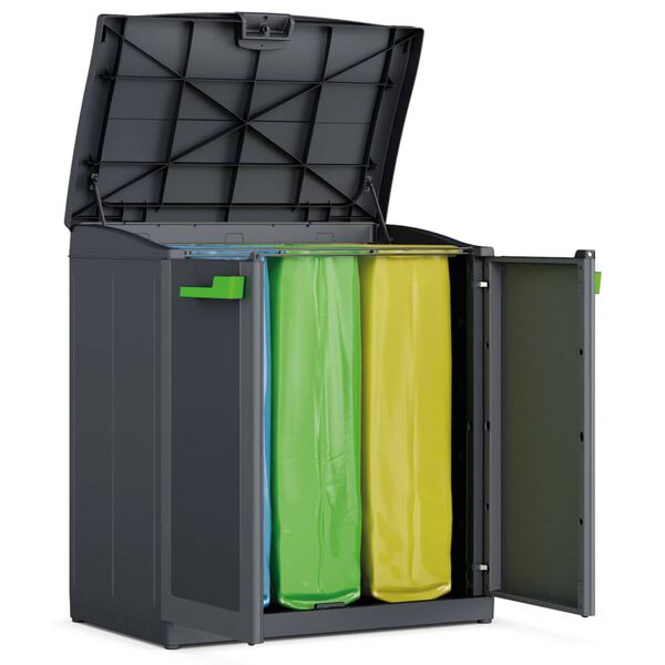 Keter Armario de reciclaje Moby Compact Recycling System grafito 100cm