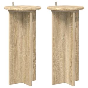 vidaXL Soporte de plantas 2 uds. Roble Sonoma 29,5 x 29,5 x 60 cm