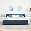 vidaXL Cama tipo Box Spring con colch&oacute;n Azul 200 x 200 cm Poli&eacute;ster