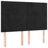 vidaXL Cabecero Terciopelo Negro 144x5x118/128 cm