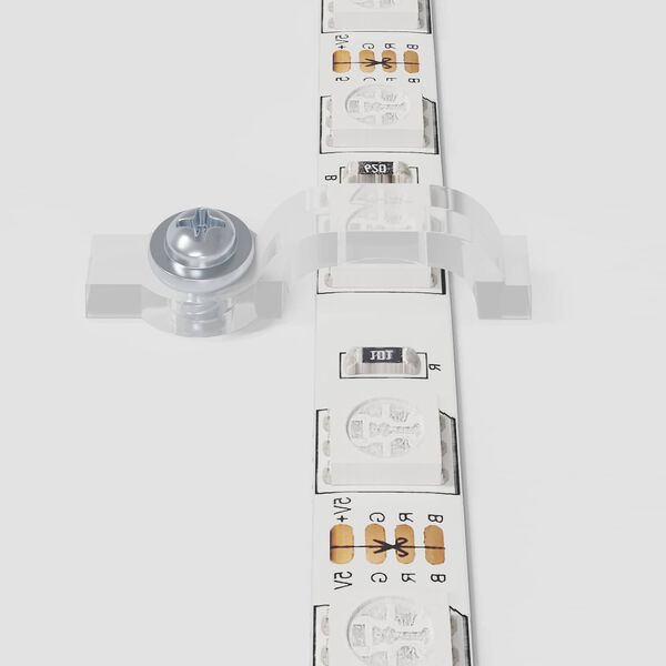 vidaXL Tira LED 4 pcs Negro y Transparente 120 x 0,8 x 0,3 cm