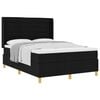 vidaXL Cama tipo Box Spring con colch&oacute;n Negro 140 x 190 cm tela
