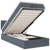 vidaXL Estructura cama otomana colch&oacute;n terciopelo gris oscuro 90x190cm