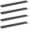 vidaXL Estante flotante 4 pcs Negro 80 x 9 x 2,5 cm Acero