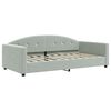 vidaXL Sof&aacute; cama de tela gris claro 100x190 cm