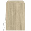 vidaXL Mueble de TV de pared con luces LED roble Sonoma 130x31x45 cm