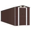 vidaXL Cobertizo jard&iacute;n acero galvanizado marr&oacute;n oscuro 192x772x223 cm