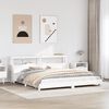 vidaXL Estructura de cama sin colch&oacute;n madera maciza blanca 200x200 cm
