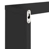 vidaXL Estante cubo pared 4 uds negro 30x15x30 cm