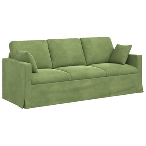 vidaXL Sof&aacute; Verde claro 198 x 78 x 80 cm Terciopelo