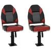 vidaXL Asientos de barco con pedestal 2 uds altura ajustable 360&deg;