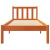 vidaXL Estructura de cama sin colch&oacute;n madera maciza marr&oacute;n 90x190 cm