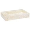 vidaXL Lavabo crema m&aacute;rmol 58x39x10 cm