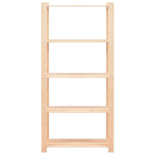 vidaXL Estantería 5 niveles 2 unidades madera pino maciza 250 kg