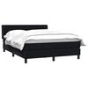 vidaXL Cama box spring con colch&oacute;n terciopelo negro 140x210 cm