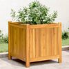 vidaXL Jardinera con forro madera maciza de acacia 50x50x50 cm