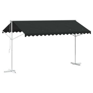 vidaXL Toldo independiente 4 x 3 m Poli&eacute;ster Gris antracita