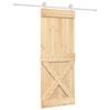 vidaXL Puerta Corredera 80 x 210 cm Natural y Blanco