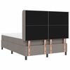 vidaXL Cama tipo Box Spring con colch&oacute;n Taup&eacute; 160 x 200 cm tela