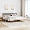 vidaXL Estructura de cama con cabecera Gris Claro 200 x 200 cm