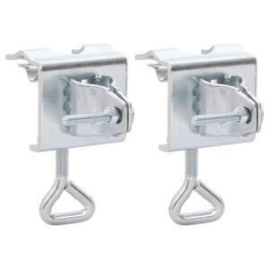 vidaXL Abrazaderas de sombrilla de balc&oacute;n 2 uds acero galvanizado 32mm