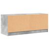 vidaXL Mueble de TV con puertas de vidrio gris hormig&oacute;n 102x37x42 cm
