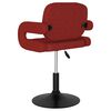 vidaXL Sillas de comedor giratorias 2 unidades tela rojo tinto