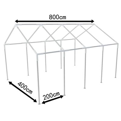 Estructura de acero para carpa de fiesta 8 x 4 m