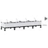 vidaXL Maceta de jard&iacute;n con riego y ruedas 4 uds. Blanco PP