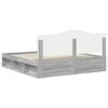 vidaXL Estructura de cama con cabecera Gris Sonoma 200 x 200 cm