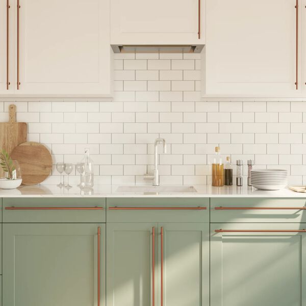 vidaXL Tiradores para armarios 20 uds acero inoxidable bronce 480 mm