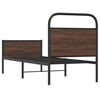vidaXL Estructura de cama sin colch&oacute;n 75x190 cm madera marr&oacute;n roble