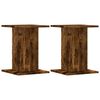 vidaXL Soportes para plantas 2 uds madera roble ahumado 30x30x40 cm