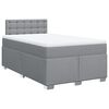 vidaXL Cama box spring con colch&oacute;n tela gris claro 120x190 cm