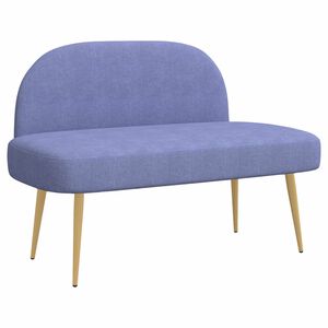 vidaXL Banco tapizado con respaldo Azul vaquero 110 x 60 x 76 cm