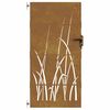 vidaXL Puerta de jard&iacute;n acero corten dise&ntilde;o hierba 85x175 cm