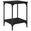 vidaXL Mesa de Caf&eacute; Roble Negro 40 x 40 x 55 cm Madera de ingenier&iacute;a