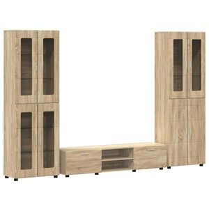 vidaXL Conjunto de mueble de TV con caj&oacute;n FLORIN 3 pcs Roble Sonoma