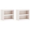 vidaXL Muebles de cocina de exterior 2 pzas madera maciza pino blanco