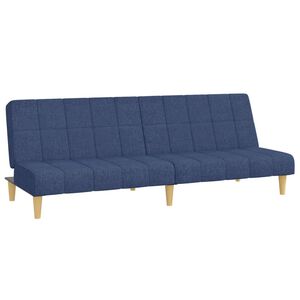 vidaXL Sof&aacute; cama de 2 plazas tela azul
