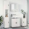 vidaXL Juego de muebles de baño con puerta 4 pcs Blanco brillante