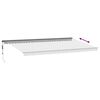 vidaXL Toldo retr&aacute;ctil autom&aacute;tico luz LED antracita blanco 600x350 cm